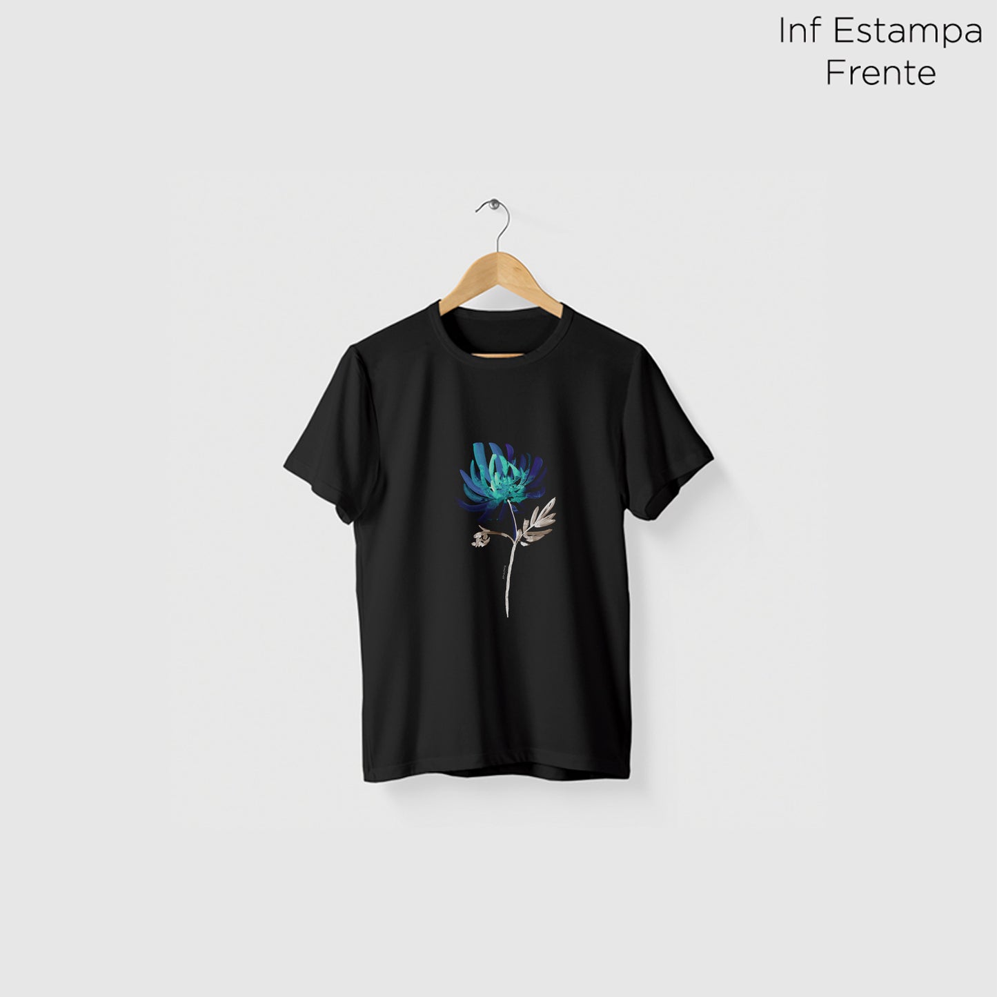 Camiseta Amazônia FLOR AQUARELA – PRETO - cód 2213