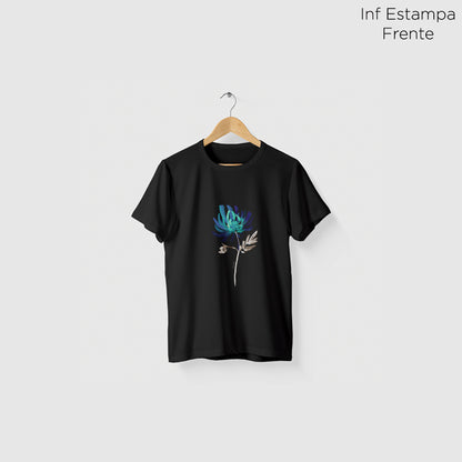 Camiseta Amazônia FLOR AQUARELA – PRETO - cód 2213