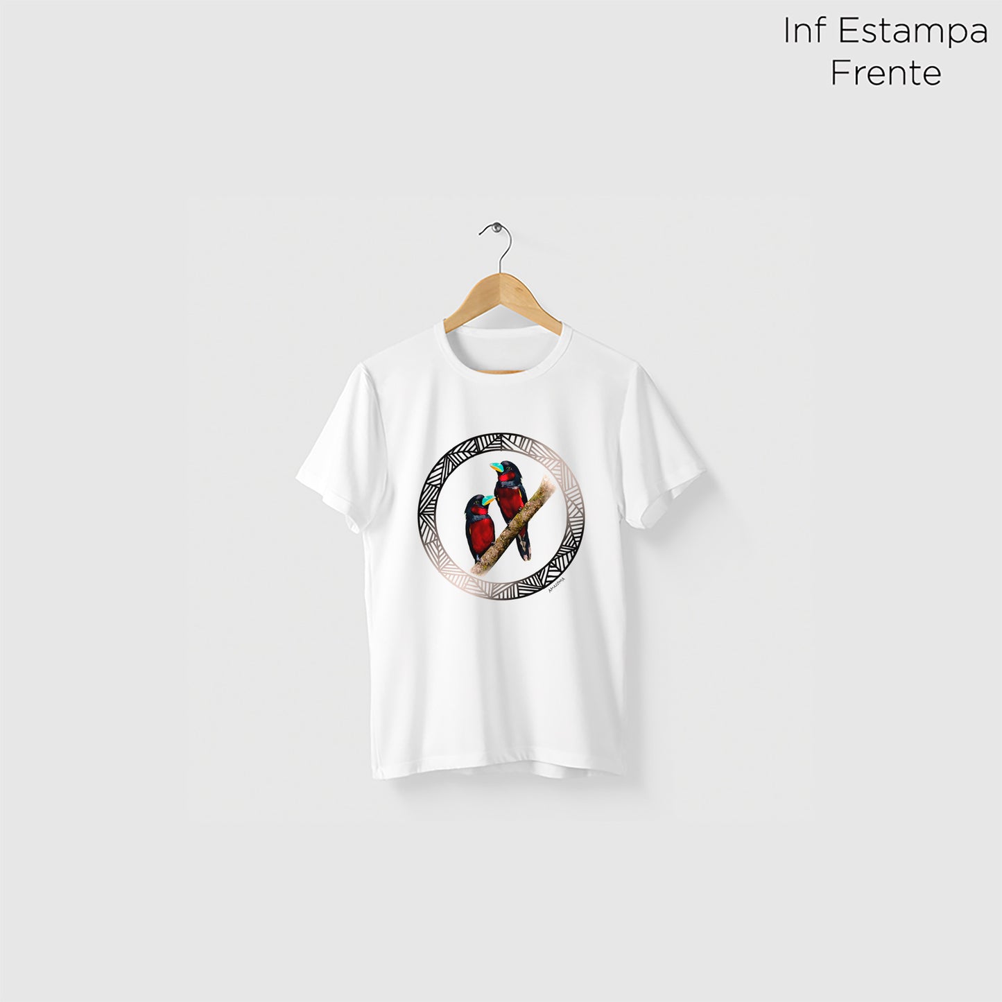 Camiseta Amazônia PÁSSAROS LOGO – BRANCO - cód 2215