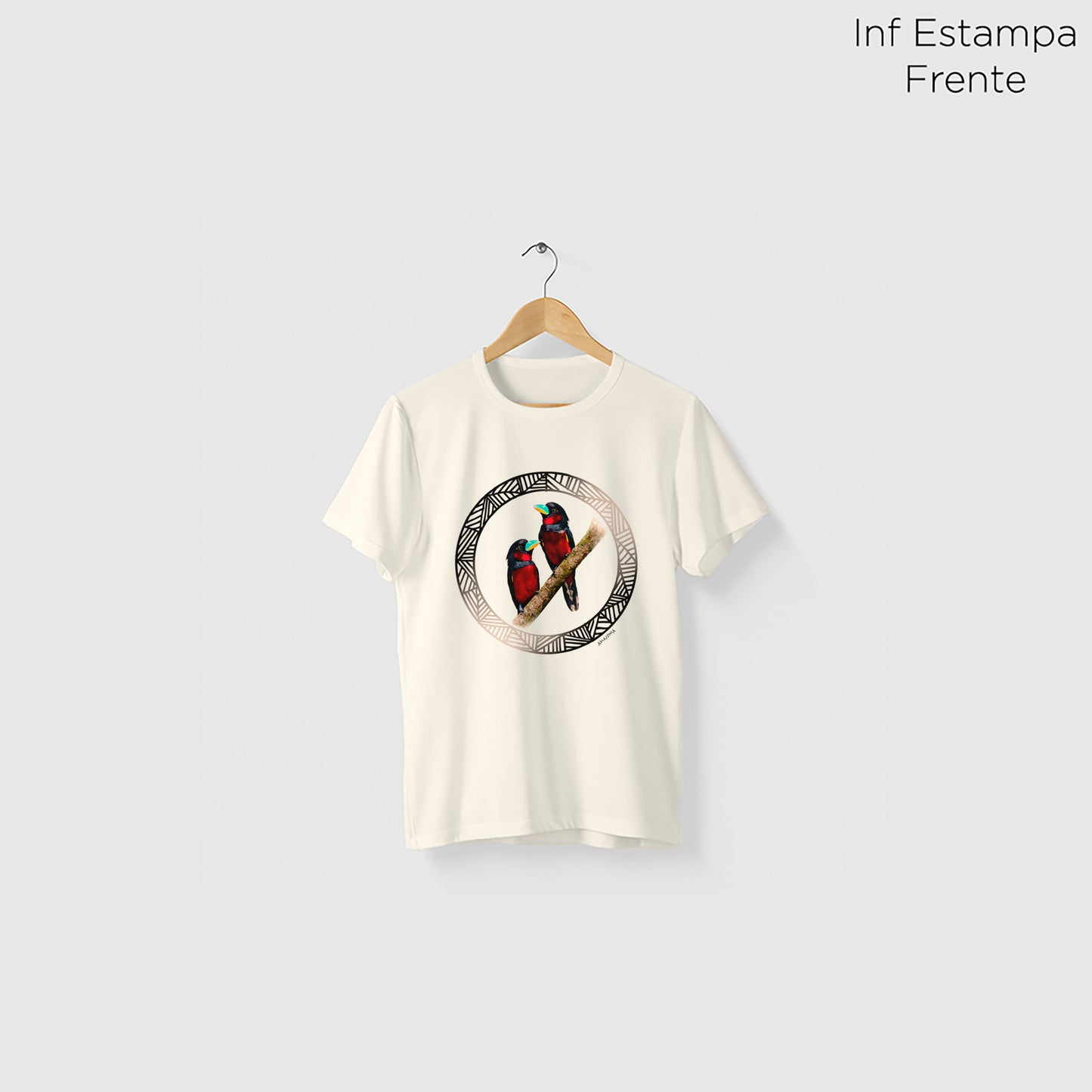 Camiseta Amazônia PÁSSAROS LOGO – OFF WHITE - cód 2215
