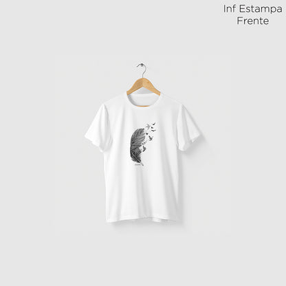 Camiseta Amazônia PÁSSAROS PENAS – BRANCO - cód 2218