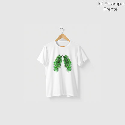 Camiseta Amazônia PULMÃO – BRANCO - cód 2221