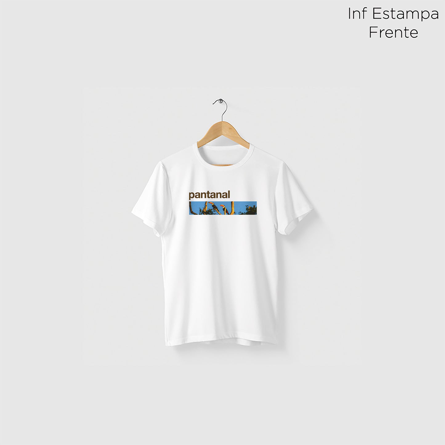 Camiseta Amazônia BIOMA PANTANAL - BRANCO - cód 2229