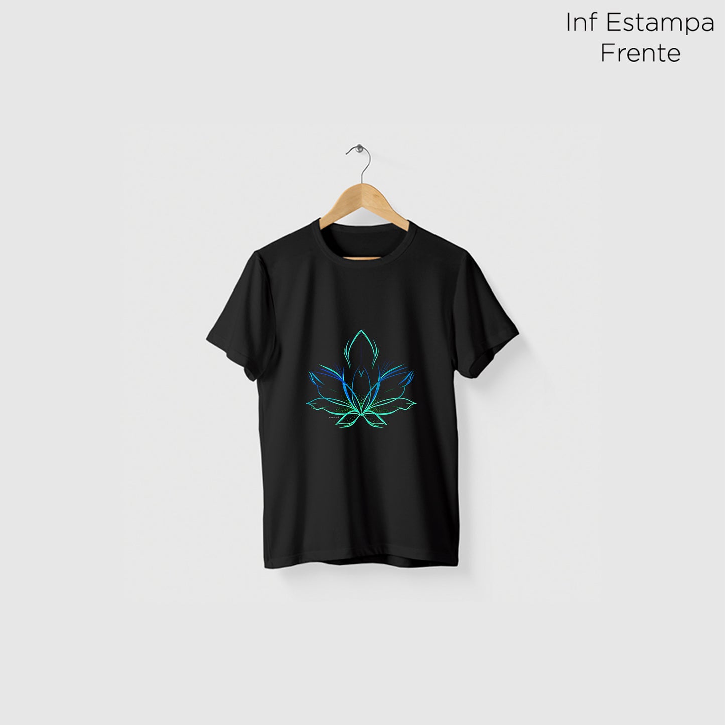 Camiseta Amazônia FLOR DE LUZ - PRETO - cód 2259