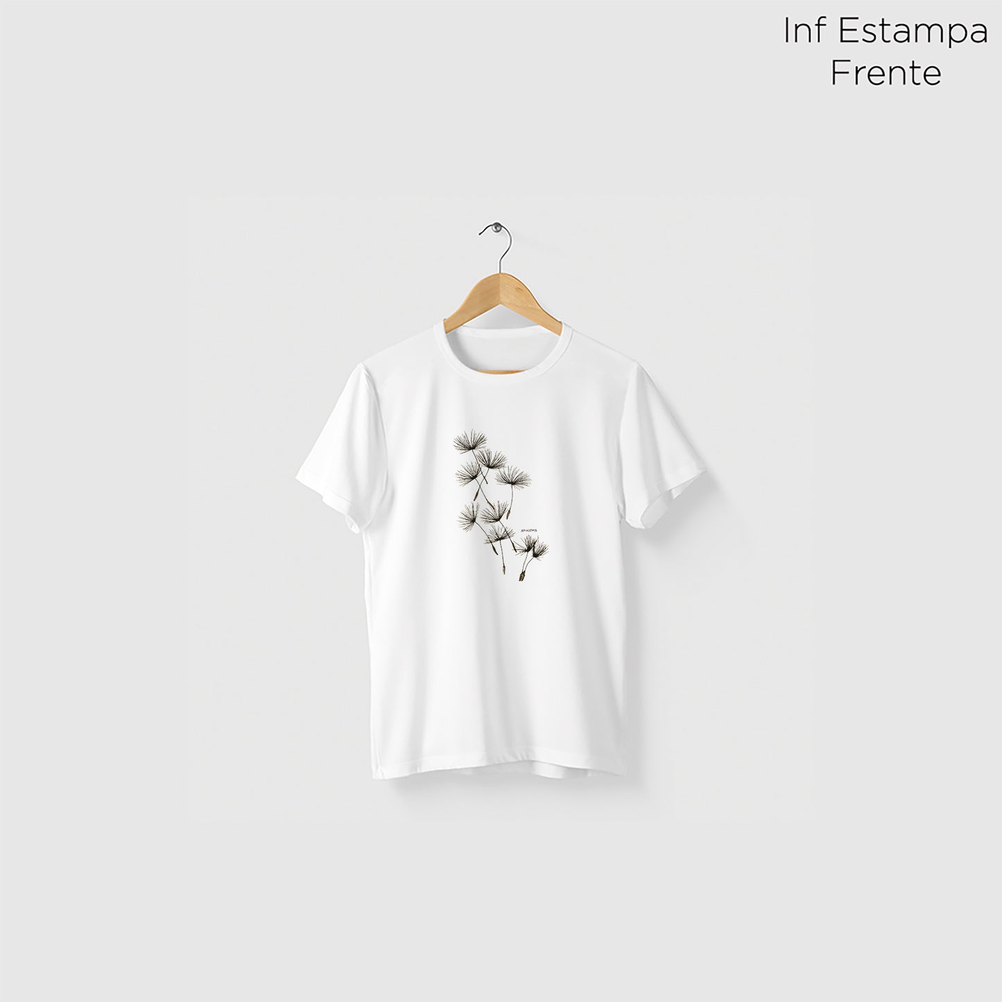 Camiseta Amazônia DENTE-DE-LEÃO - BRANCO - cód 2264