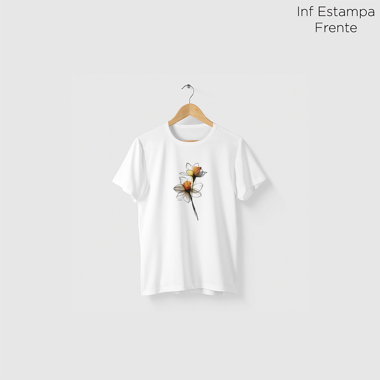 Camiseta Amazônia LINHAS DA FLOR - BRANCO - cód 2270