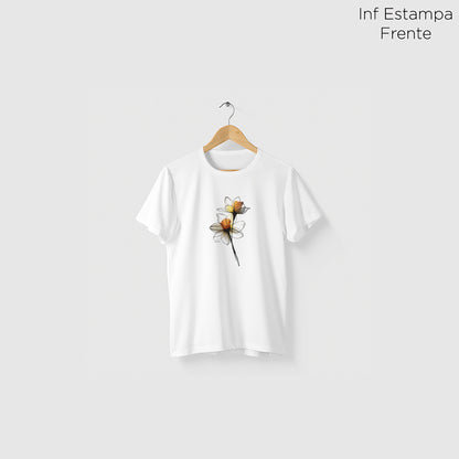 Camiseta Amazônia LINHAS DA FLOR - BRANCO - cód 2270