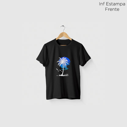 Camiseta Amazônia PAISAGEM COQUEIRO - PRETO - cód 2274