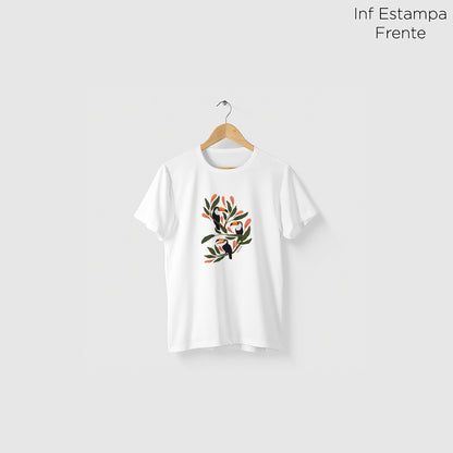 Camiseta Amazônia TUCANOS BRASIL - BRANCO - cód 2276