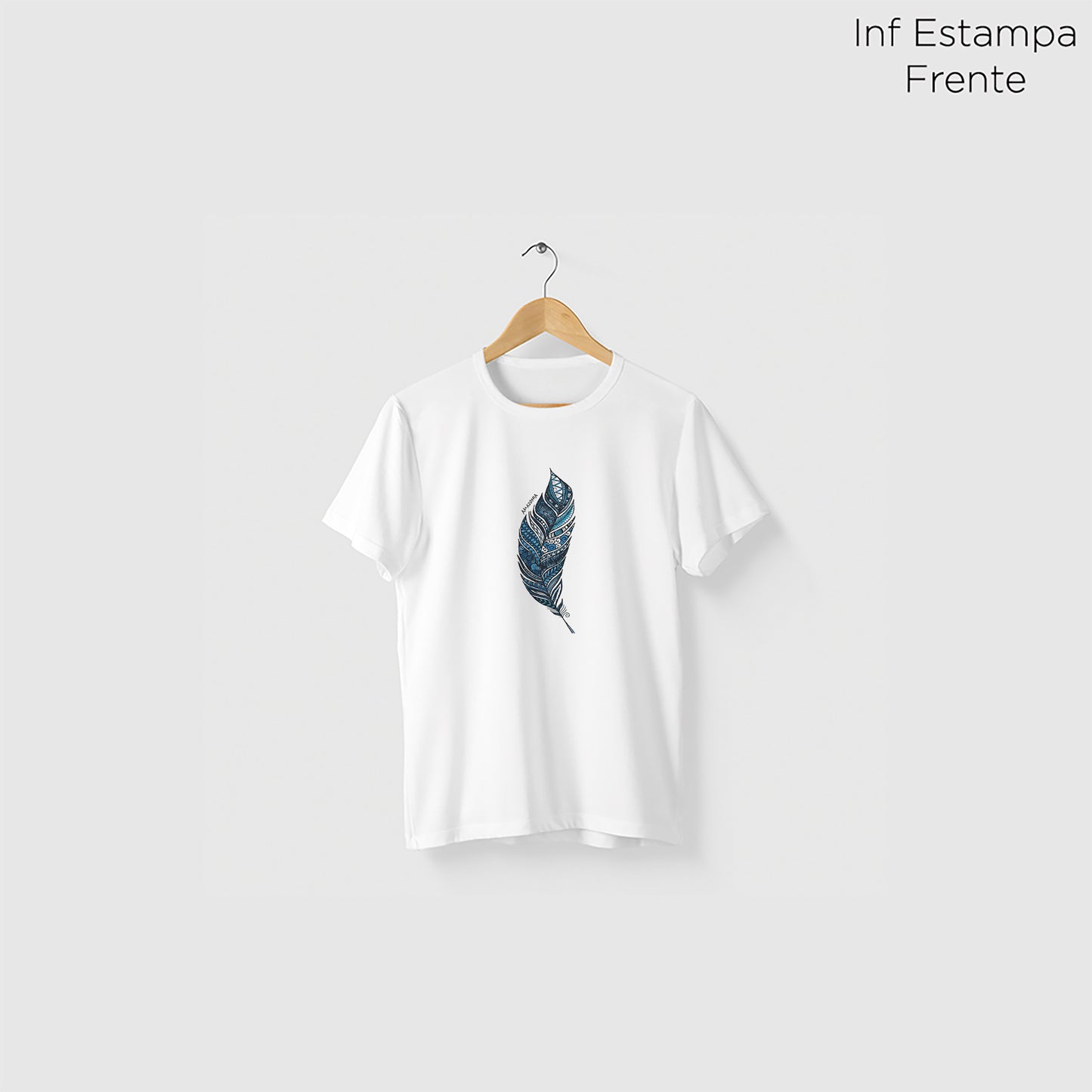 Camiseta Amazônia TRAÇO LIVRE - BRANCO - cód 2280