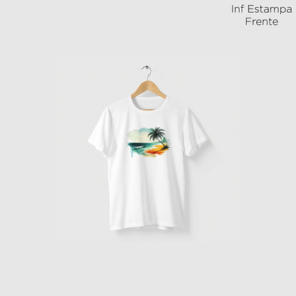 Camiseta Amazônia PRAIA DESERTA - BRANCO - cód 2287