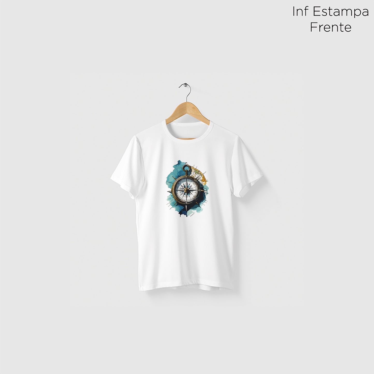 Camiseta Amazônia BÚSSOLA - BRANCO - cód 2291