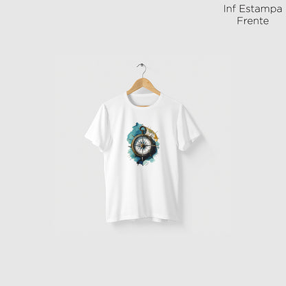 Camiseta Amazônia BÚSSOLA - BRANCO - cód 2291