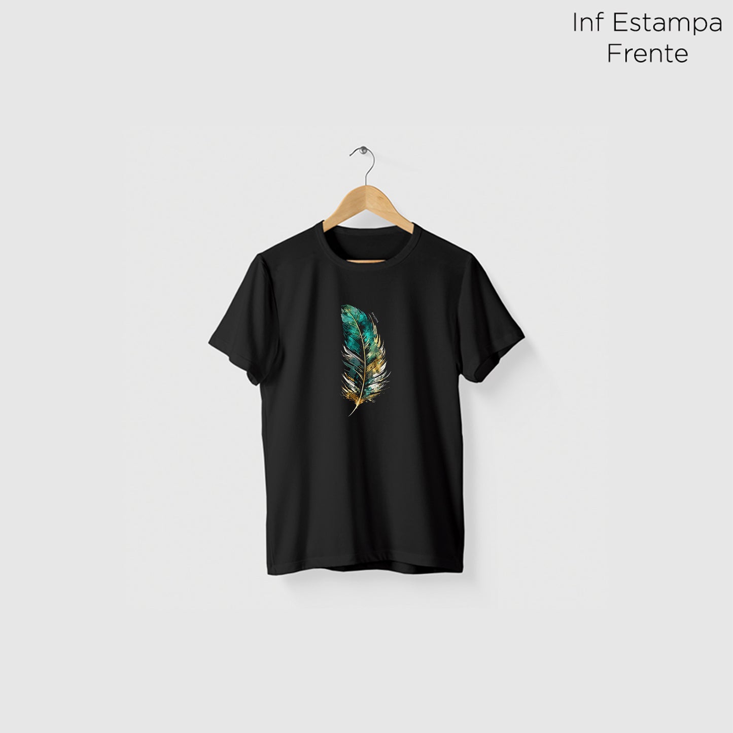 Camiseta Amazônia PENA REAL - PRETO - cód 2292