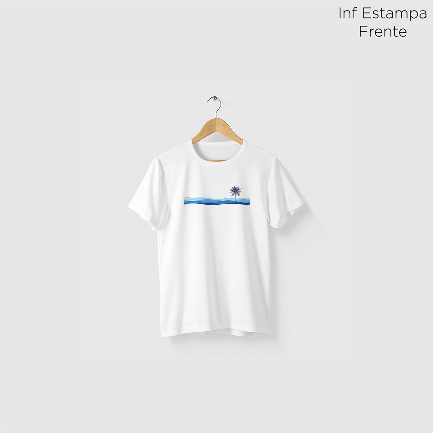 Camiseta Amazônia MAR COQUEIRO - BRANCO - cód 2297
