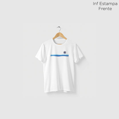 Camiseta Amazônia MAR COQUEIRO - BRANCO - cód 2297