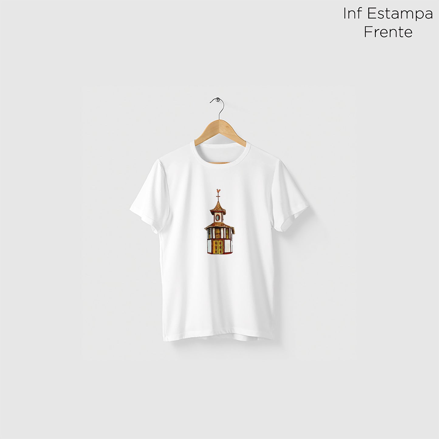 Camiseta Amazônia IGREJINHA DE MILHO VERDE - BRANCO - cód 2336