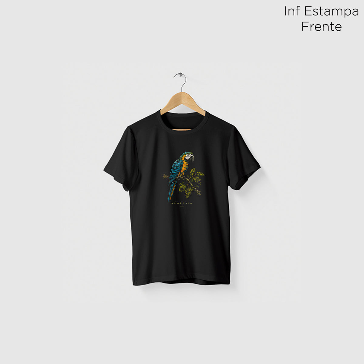 Camiseta Amazônia CANINDÉ - PRETO - cód 2418