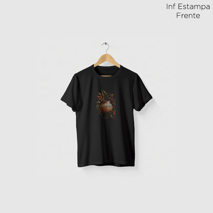 Camiseta Amazônia CERÂMICA MARAJOARA - PRETO - cód 2434