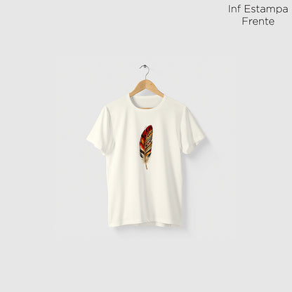 Camiseta Amazônia PENA DA TERRA - OFF WHITE - cód 2446