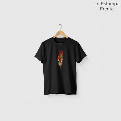 Camiseta Amazônia PENA DA TERRA - PRETO - cód 2446