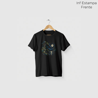 Camiseta Amazônia CÉU DA FLORESTA - PRETO - cód 2449