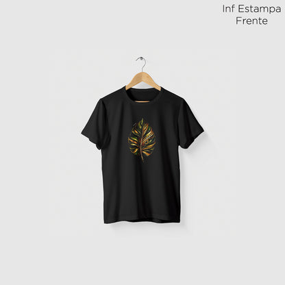 Camiseta Amazônia FOLHA NATIVA - PRETO - cód 2450
