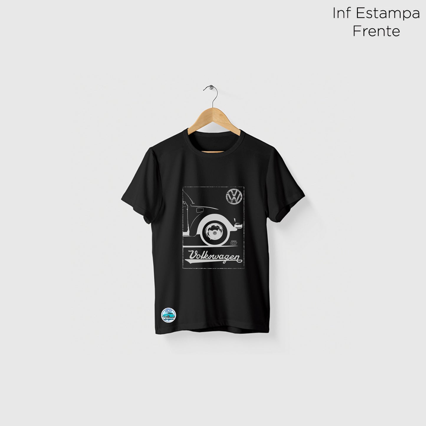 Camiseta Amazônia CAF FUSCA - PRETO - cód caf0008