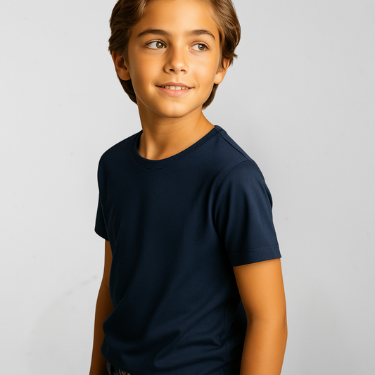 Camiseta Infantil Amazônia ALGODÃO EGÍPCIO - AZUL MARINHO - cód IL004