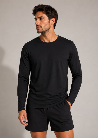 Camiseta Amazônia DRY FIT POLIAMIDA MANGA LONGA - PRETO - cód L002P